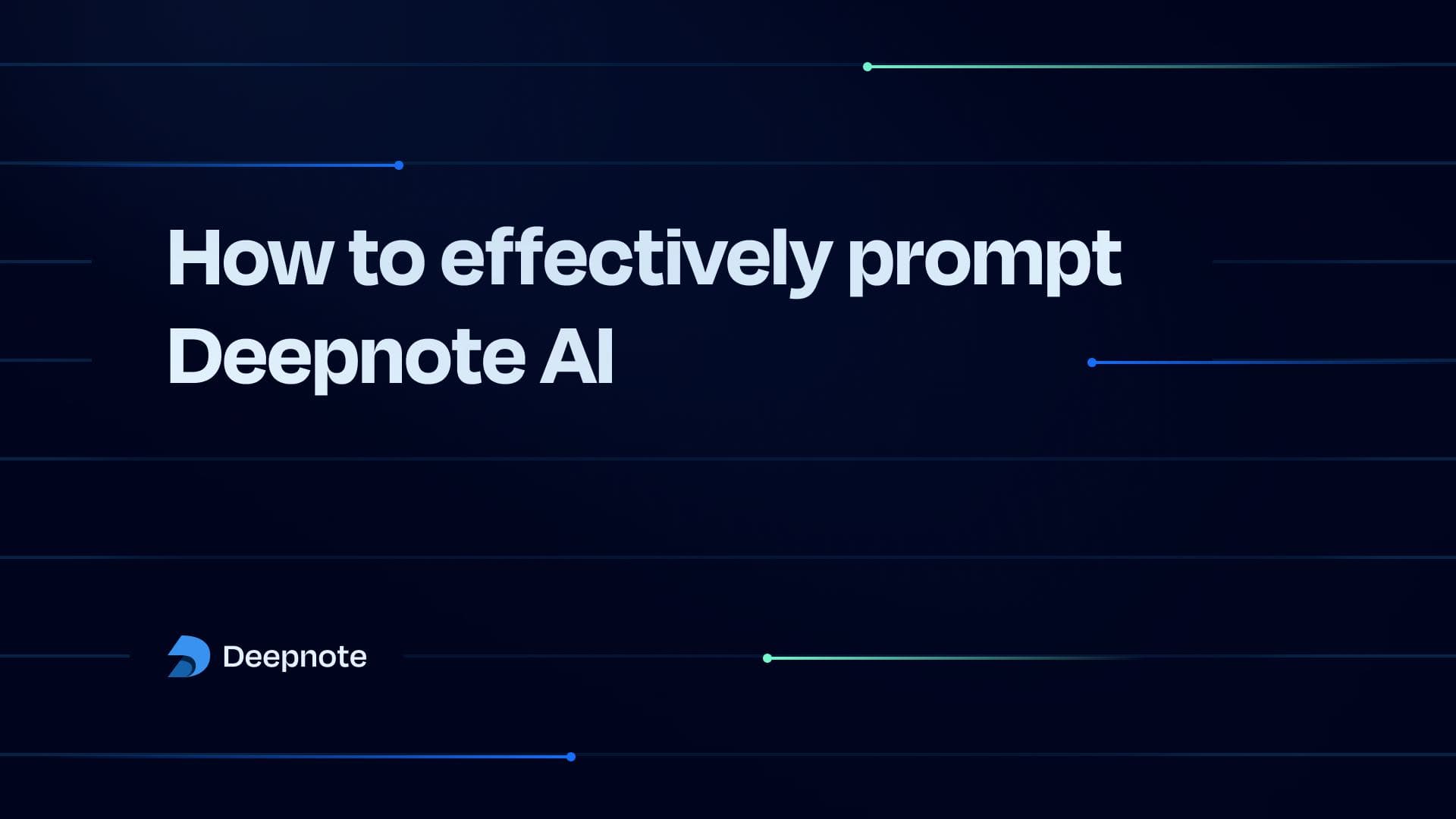 How to effectively prompt Deepnote AI